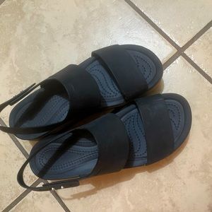 Croc wedge sandals